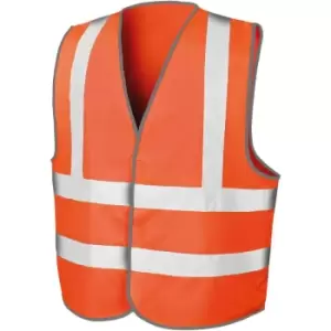 Image of Result Mens Core Safety Hi Viz Vest (S/M) (Fluorescent Orange) - Fluorescent Orange
