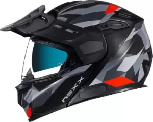 Image of Nexx X.Vilijord Taiga Helmet, black-grey-red Size M black-grey-red, Size M