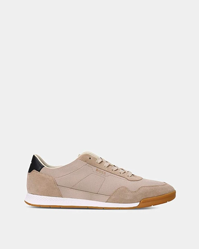 Image of Boss BOSS Titanium Suede Trainer Light Beige - BOSS - Size: 7 Light Beige Male 7 OQ62301