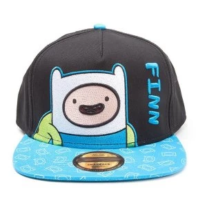Image of Adventure Time - Finn Unisex Snapback Baseball Cap - Black/Blue
