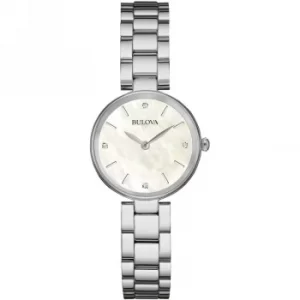 Image of Ladies Bulova Quartz Diamond Gallery Stainless Steel Watch