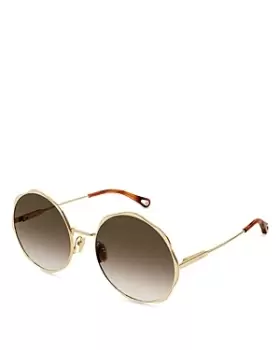 Image of Chloe Kering Womens Honore Round Sunglasses, 59mm