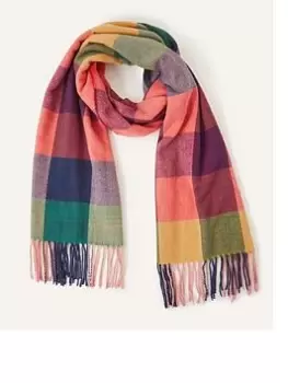 Image of Accessorize Aidie Check Colourblock Blanket