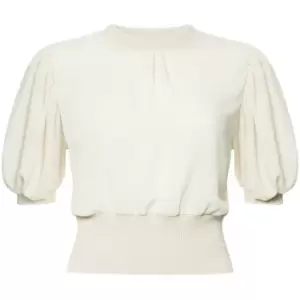 Image of French Connection Jenna Mix Knit Top - Cream