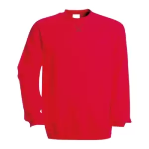 Image of Kariban Mens Plain Crew Neck Sweatshirt (S) (Red)