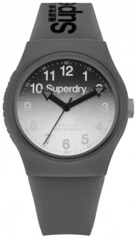 Image of Superdry Mens Grey Silicone Strap Watch