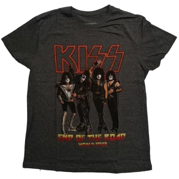 Image of KISS - End of the Road Tour Unisex Medium T-Shirt - Grey/ Black