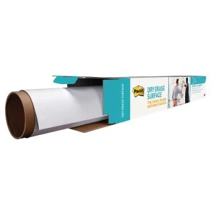 Image of Post it Super Sticky White Dry Erase Film Roll 1.219 x 2.438mm DEF8X4