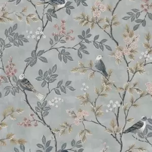 Image of Superfresco Easy Birds of a Feather Denim Wallpaper