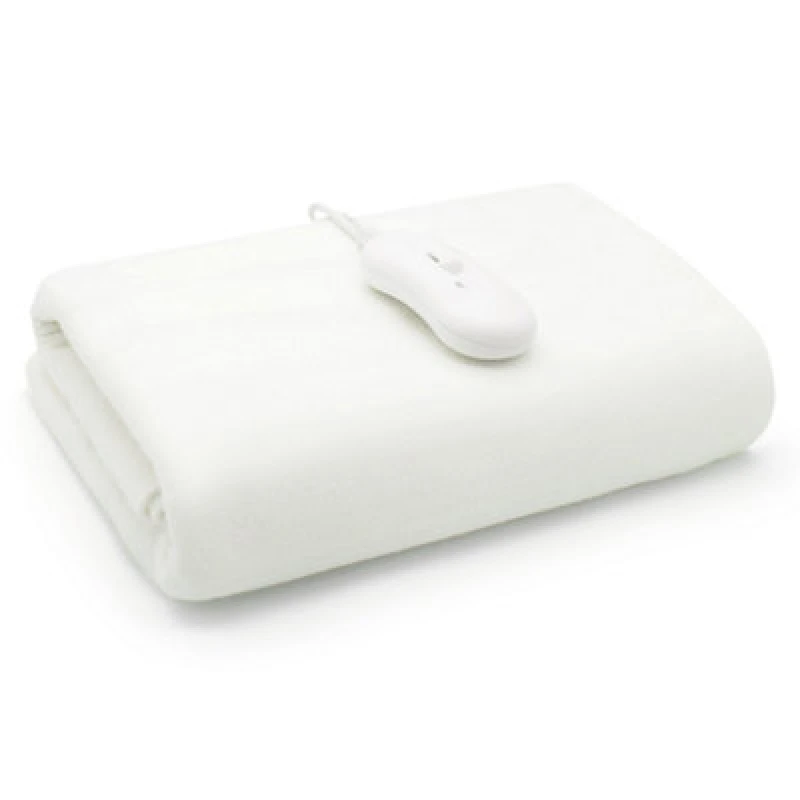 Image of Home Republic Thermal Cosy Energy Efficient Heated Blanket - Faux Fur, Machine Washable Winter Warming Electric Throw - Single Bed, White