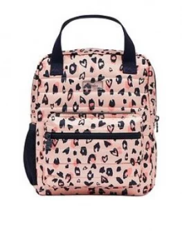 Image of Joules Girls Leopard Print Venture Backpack - Pink