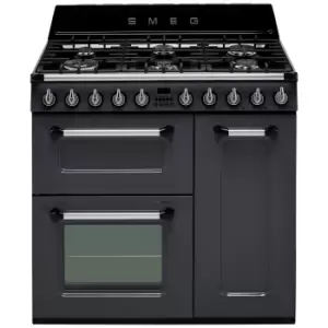 Image of SMEG Tr93Gr Freestanding Electric & Gas Range Cooker With Gas Hob