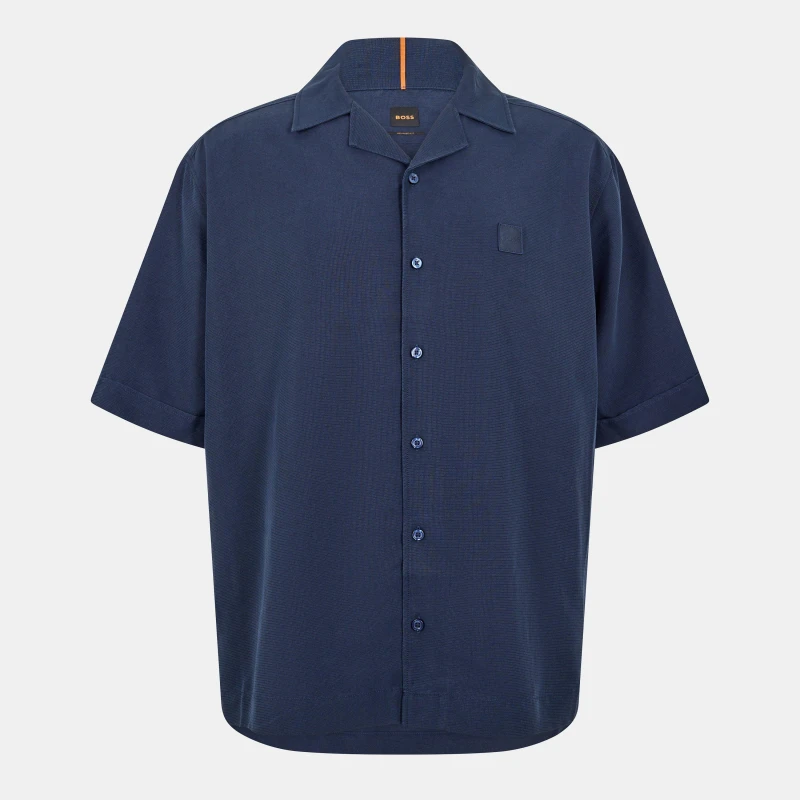 Image of Boss Mens Long Sleeve Oxford Shirt Oxford Shirt - Long Sleeve S Blue 55253018350