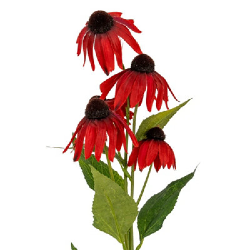 Image of Hill Interiors Echinacea Artificial Flower Spray Red (One Size)