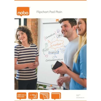 Image of Nobo Flipchart Pad A1 100sh Pack of 2