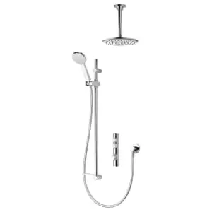 Image of Aqualisa iSystem Gravity Pumped Dual Outlet Digital Concealed Shower with Ceiling Drencher