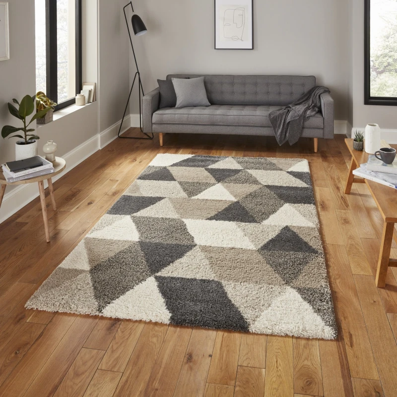 Image of THINK RUGS Think Rugs - Royal Nomadic 7611 Beige Grey 120cm x 170cm Rectangle - Grey and Beige 47876