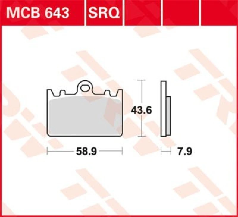 Image of TRW Lucas Brake pad MCB643
