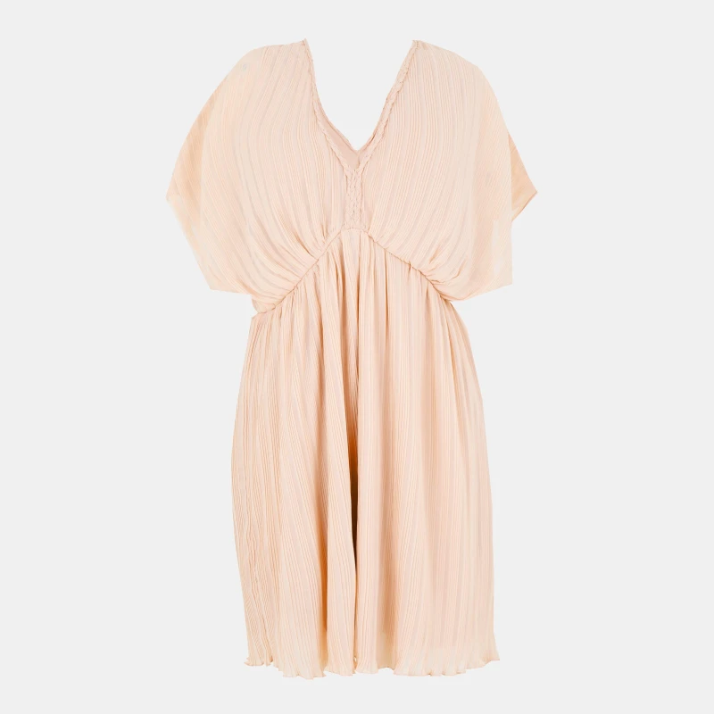 Image of French Connection Womens FC Chathia V-Neck Mini Dress Ballet Pink female 12 (M)