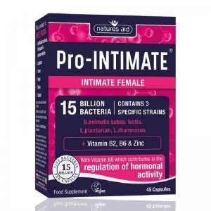 Image of Natures Aid Pro-Intimate Female Wellbeing 15 Billion Bacteria - 45 Capsules