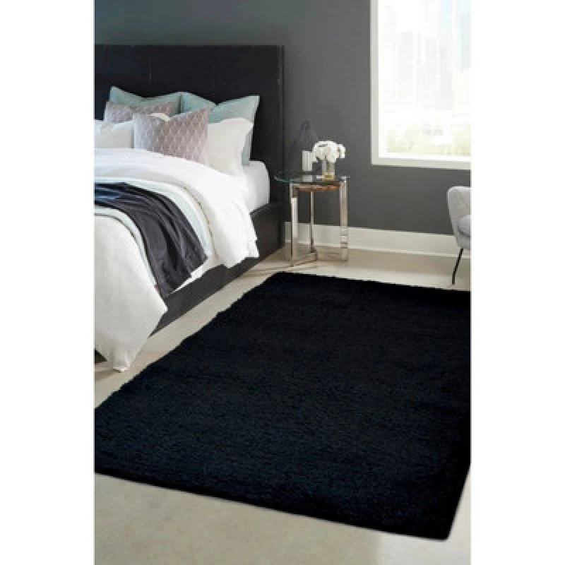 Image of Snug Plains Black 80X150cm Rug, Black P116A- SG311 08