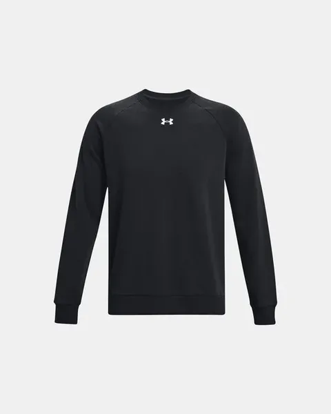 Image of Under Armour Rival Fitted Crew Sweater Mens Crew Sweaters S Black 52032703350