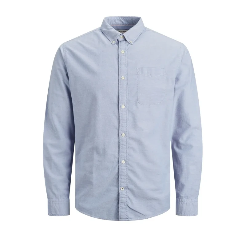 Image of Jack & Jones Blue / Cashmere Blue Oxford Shirt L/Blue Male S 140961UK