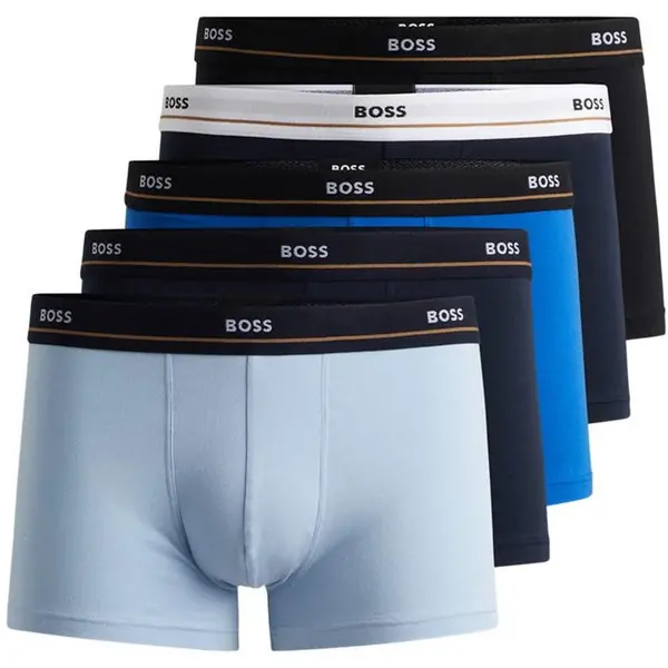 Image of Boss HBW EssntlTrunk5pk Sn43 Trunks Small Blue 43200218350