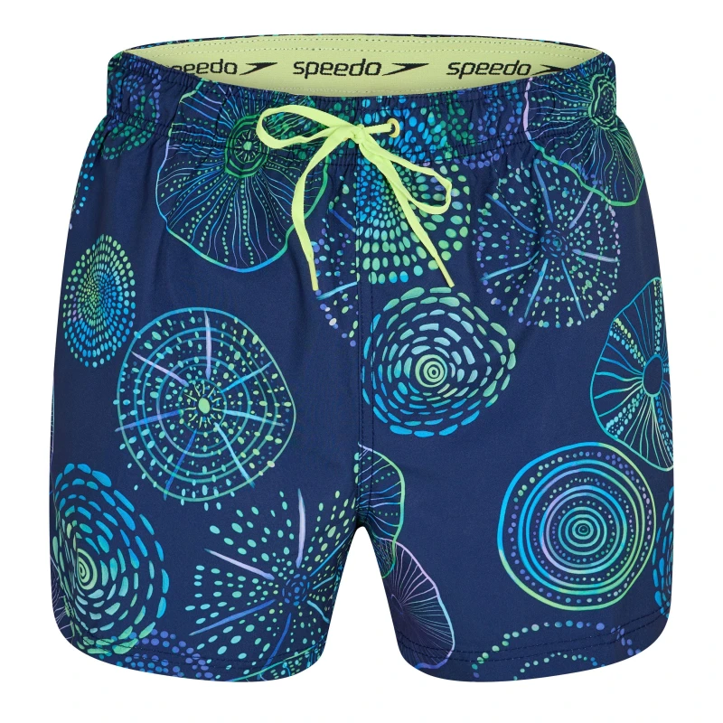 Image of Speedo Mens Print Redondo Swim Shorts Blue male Large