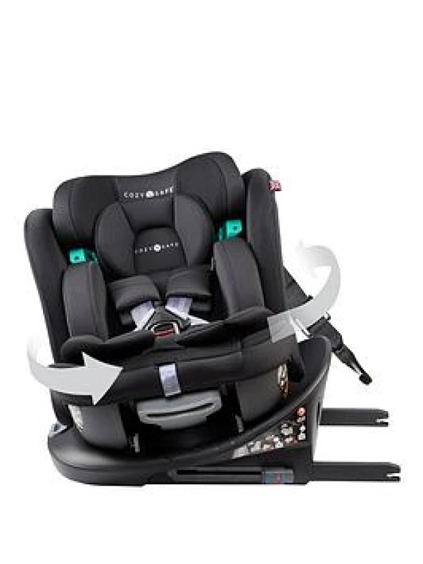 Image of Cozy N Safe Vesta 360&deg; 40-150cm Child Car Seat - Jet, Black EST318