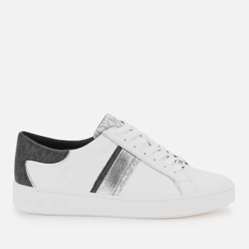 Image of Michael Kors Womens Keaton Stripe Cupsole Trainers - Bright White - UK 6