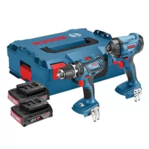 Image of Bosch Cordless Twin Pack 18V 2 x 3.0Ah Li-Ion