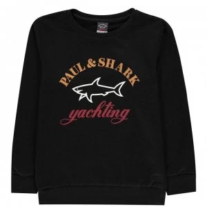 Image of Paul And Shark Crew Heritage Logo Sweater - Navy