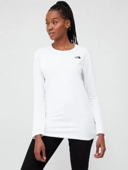 Image of The North Face Long Sleeve Simple Dome T-Shirt - White
