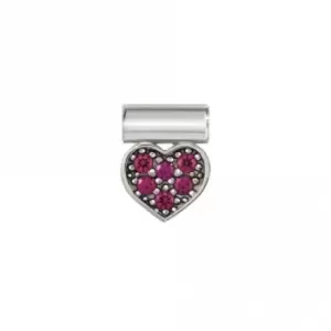 Image of Seimia Symbols Silver Red Zirconia Heart Pendant 147122/004