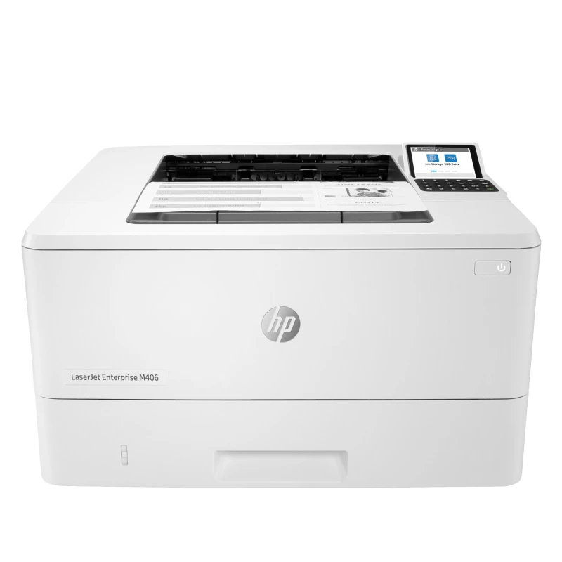 Image of HP LaserJet Enterprise M406dn Black and white Printer. Ethernet Only;