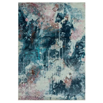 Image of Asiatic Amelie Abstract Woven Rug - 80x150cm - Blue