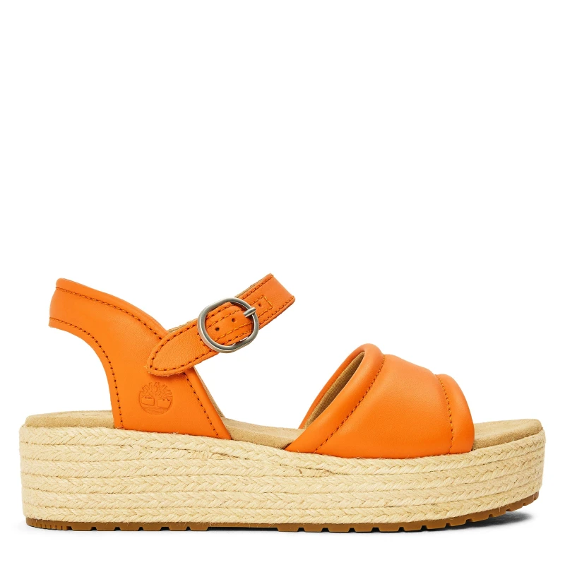 Image of Timberland Womens Backstrap Flatform Sandals Flatform Sandals 3.5 (36) Orange 23283612235