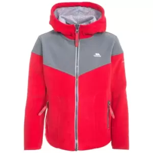 Image of Trespass Boys Bieber Hooded Fleece Jacket (3-4 Years) (Red)