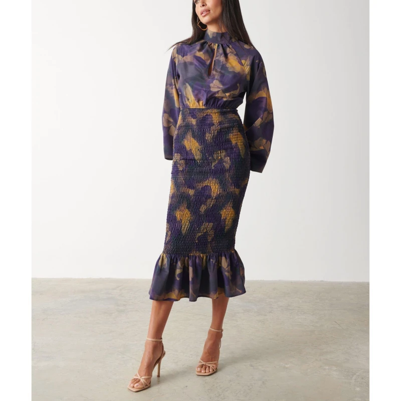 Image of Pretty Lavish Womens Emly Midaxi Bodycon Dress Amethyst Saffrn female 6 (2XS)