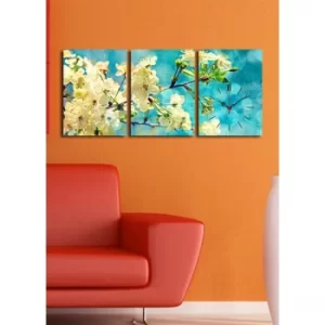 Image of 3P3040CS-67 Multicolor Decorative Canvas Wall Clock (3 Pieces)