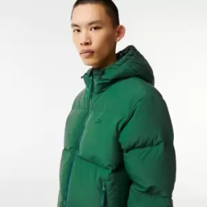 Image of Mens Lacoste Quilted Water-Repellent Short Jacket Size 54 Green