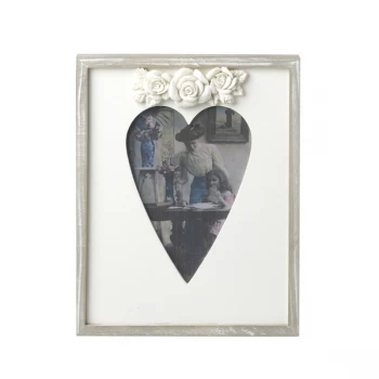 Image of Wooden Frame With Heart Shape By Heaven Sends