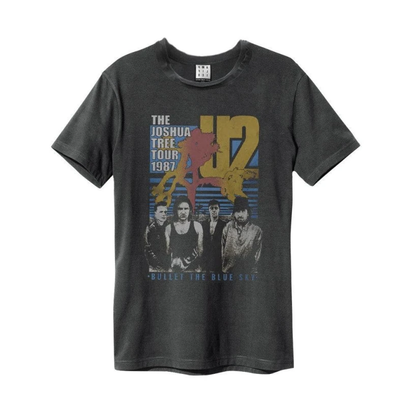 Image of Amplified Amplified Men Bullet The Blue Sky U2 T-Shirt in Charcoal Size: Small Charcoal S Male 5063470344536