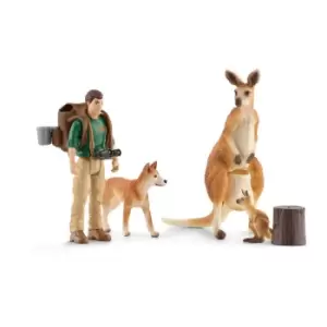 Image of Schleich Wild Life National Geographic Kids Outback Adventures Toy Playset, 3 To 8 Years, Multi-Colour (42623)