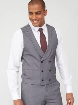 Image of Skopes Double Breasted Harcourt Waistcoat - Silver