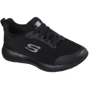 Image of Skechers Womens/Ladies Squad Lace Up Safety Shoes (5 UK) (Black) - Black