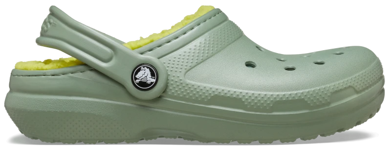 Image of Crocs Kids Classic Lined Clogs Moss C13