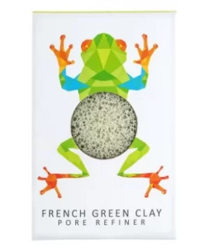 Image of The Konjac Sponge Company Konjac Mini Pore Refiner Rainforest Tree Frog French Green Clay