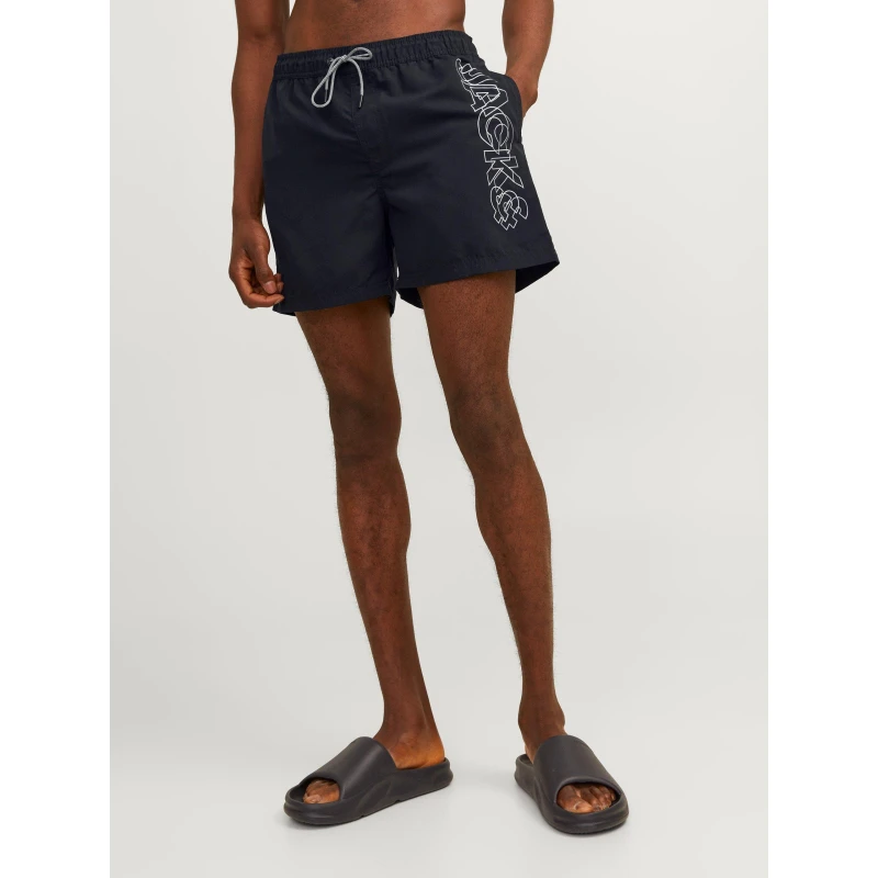 Image of Jack and Jones Fiji Double Logo Swim Shorts - Black XS